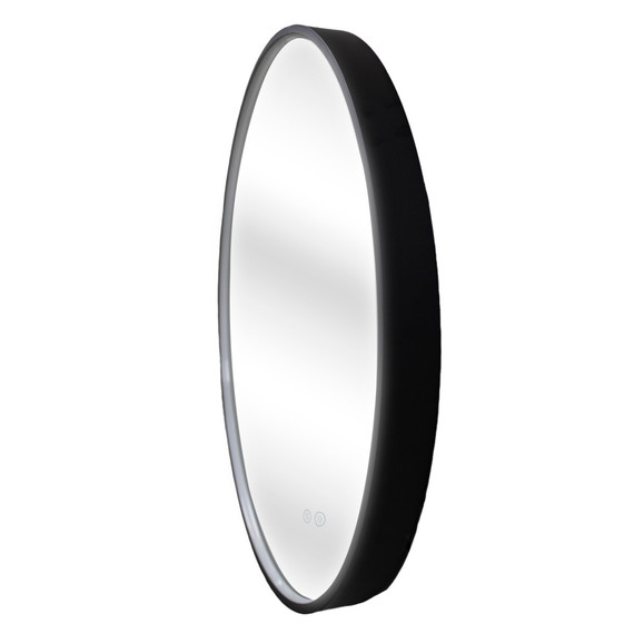 Зеркало Azario Димион 70 см АZ-LED010925 (подсветка, подогрев и сенсорный выключатель) чёрный матовый - фото 2