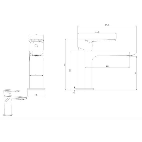 Смеситель для раковины Allen Brau Eclipse 2.0 5.E1A01-00 - фото 16