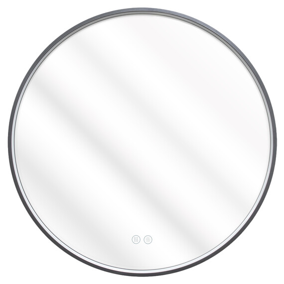 Зеркало Azario Димион 60 см АZ-LED010525 (подсветка, подогрев и сенсорный выключатель) серый матовый - фото 