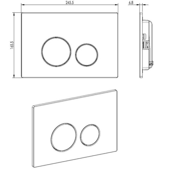 Кнопка смыва Allen Brau Priority 4.0 9.20007.BN, никель брашированный - фото 2