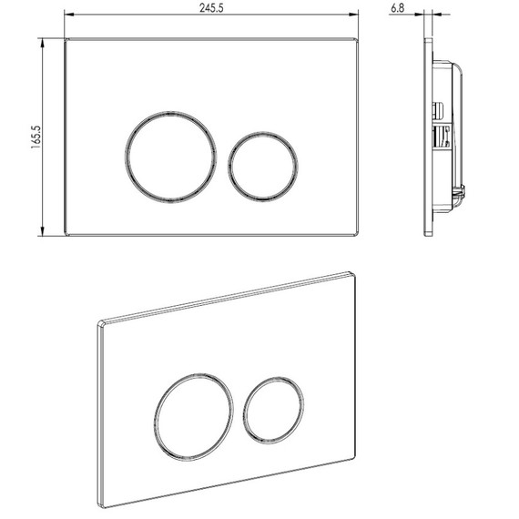 Кнопка смыва Allen Brau Priority 4.0 9.20007.GR, графит - фото 2