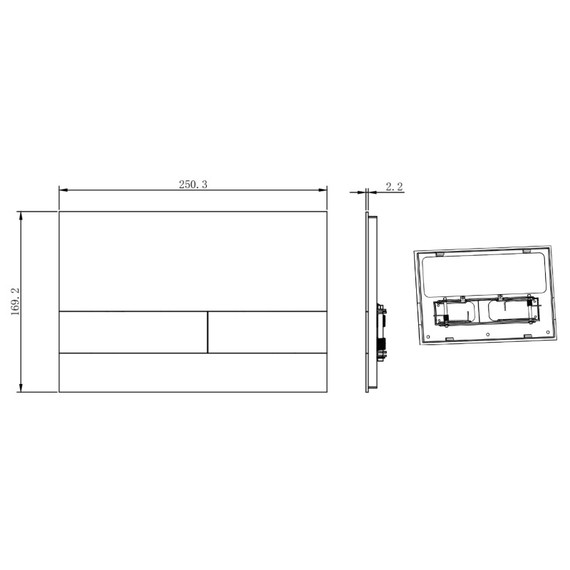 Кнопка смыва Allen Brau Infinity Slim 9.20008.31, чёрный - фото 2