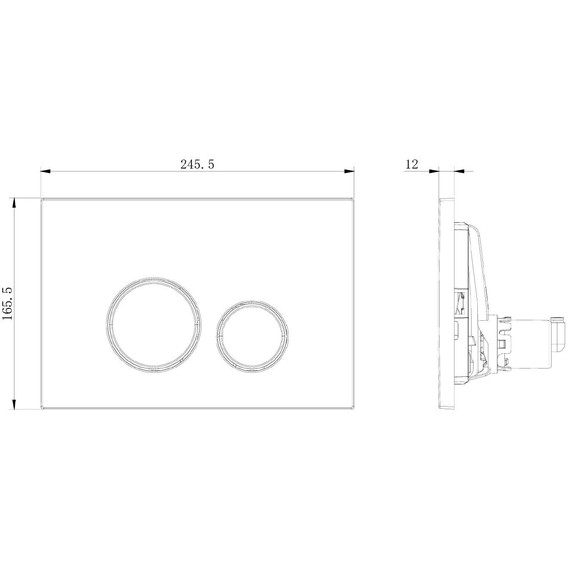 Кнопка смыва Allen Brau Priority 3.0 9.20A01.31, чёрный матовый - фото 2