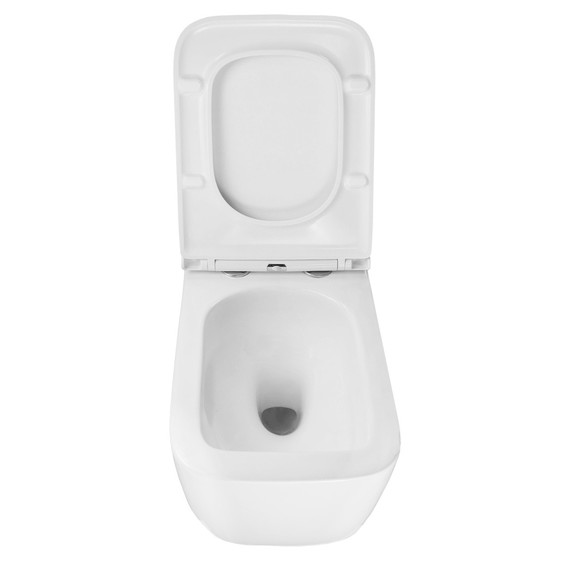 Унитаз подвесной безободковый Azario Vater AZ-5104T-WHT с тонким быстросъемным сиденьем микролифт (Система смыва торнадо) - фото 6