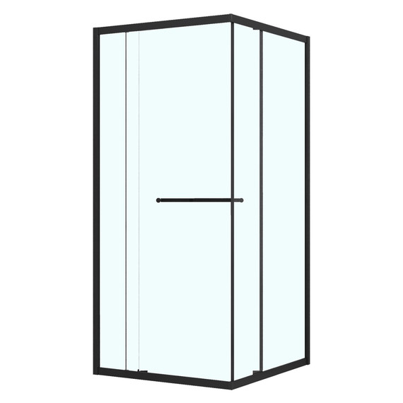 Душевое ограждение Azario Monako 100x100 см AZ-L47-100-MB-CL, чёрный матовый/прозрачное - фото 