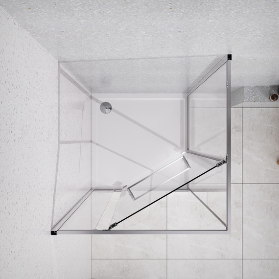 Душевое ограждение Azario Monako 100x100 см AZ-L47-100-MB-CL, чёрный матовый/прозрачное - фото 6