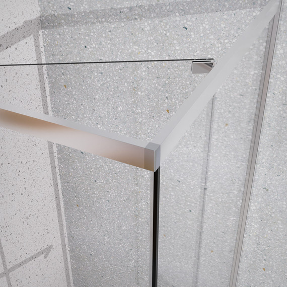 Душевое ограждение Azario Monako 100x100 см AZ-L47-100-MGR-CL, графит матовый/прозрачное - фото 3