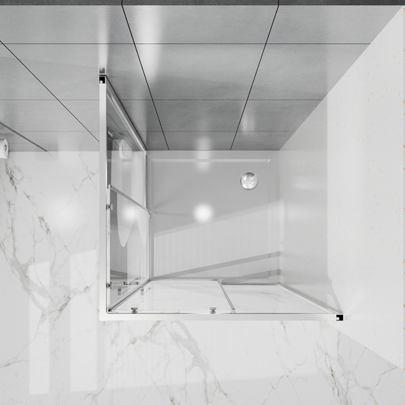 Душевое ограждение Azario SHANGHAI 100x100 см AZ-R43-100-MGR-CL, графит матовый/прозрачное - фото 4