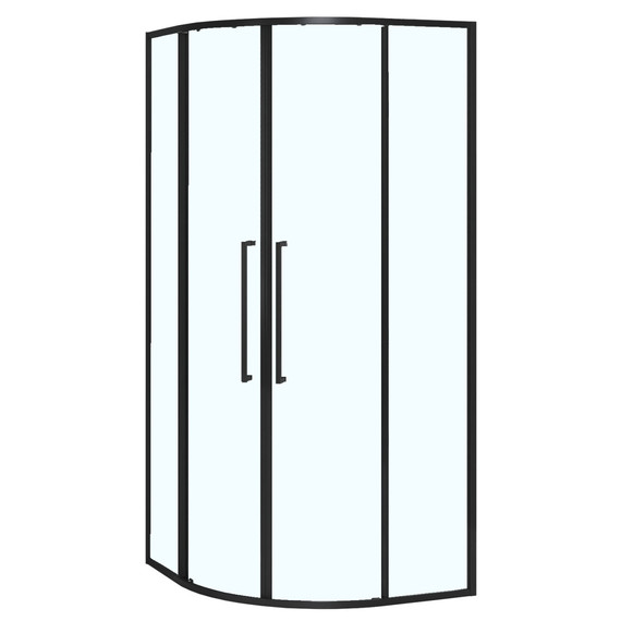 Душевое ограждение Azario SHANGHAI 100x100 см AZ-S43-100-MB-CL, чёрный матовый/прозрачное - фото 