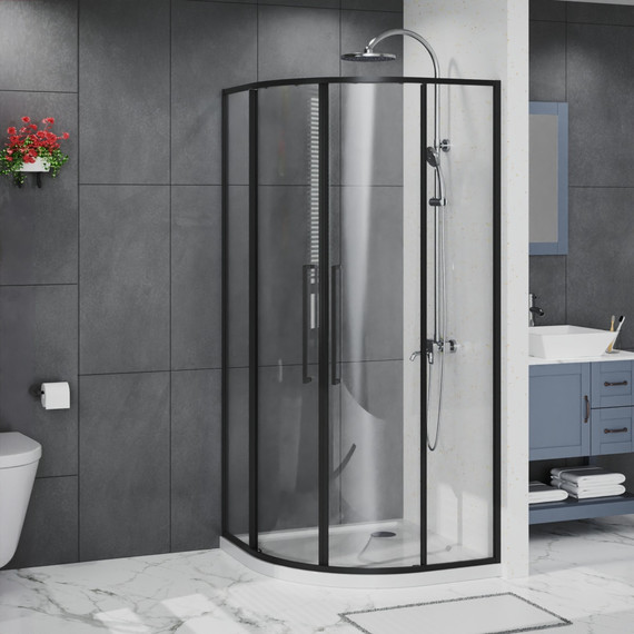 Душевое ограждение Azario SHANGHAI 100x100 см AZ-S43-100-MB-CL, чёрный матовый/прозрачное - фото 7