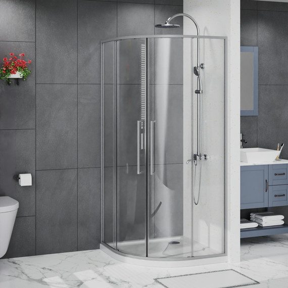 Душевое ограждение Azario SHANGHAI 100x100 см AZ-S43-100-MGR-CL, графит матовый/прозрачное - фото 7