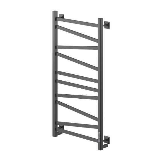 Полотенцесушитель электрический Veconi Barro-C П10 500x1000 мм B10050B-C, чёрный - фото 