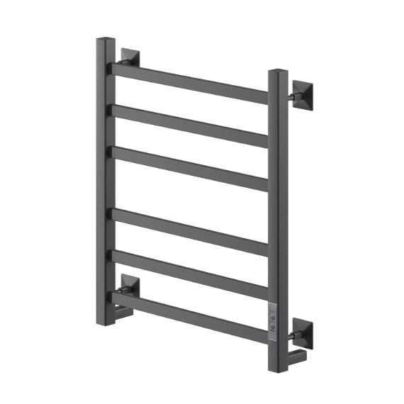 Полотенцесушитель электрический Veconi Barro-A П6 500x600 мм B6050B-A, чёрный - фото 
