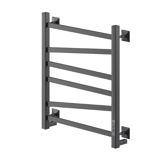 Полотенцесушитель электрический Veconi Barro-C П6 500x600 мм B6050B-C, чёрный - фото 