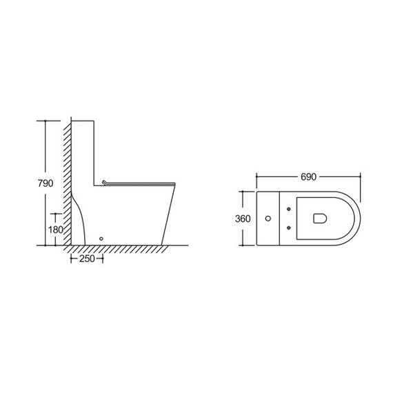 Унитаз-моноблок безободковый Grossman Classic GR-4487SQ с тонкой крышкой микролифт (система смыва Торнадо) - фото 14