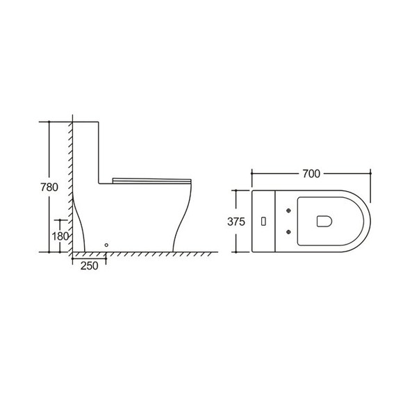 Унитаз-моноблок безободковый Grossman Classic GR-4488SQ с тонкой крышкой микролифт (система смыва Торнадо) - фото 11
