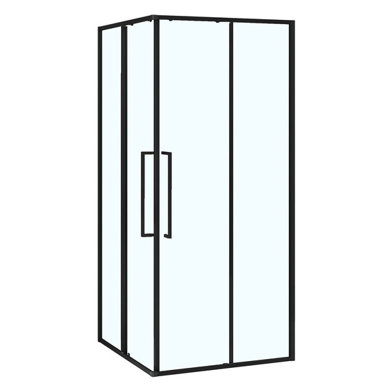 Душевое ограждение Azario SHANGHAI 100x100 см AZ-R43-100-MB-CL, чёрный матовый/прозрачное - фото 