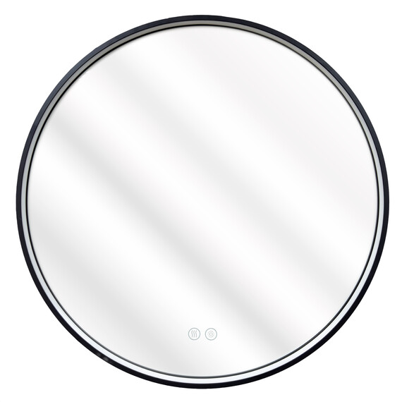 Зеркало Azario Димион 70 см АZ-LED010925 (подсветка, подогрев и сенсорный выключатель) чёрный матовый - фото 