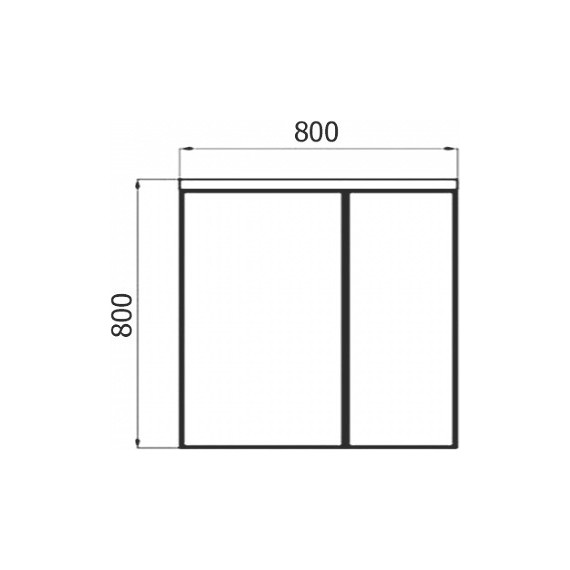 Зеркало шкаф Акватон Брук 80 см 1A200602BC010 - фото 2
