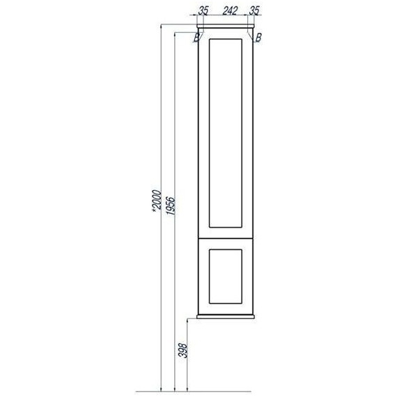 Пенал подвесной Акватон Леон 31 см с корзиной 1A186503LBPS0, дуб белый - фото 4