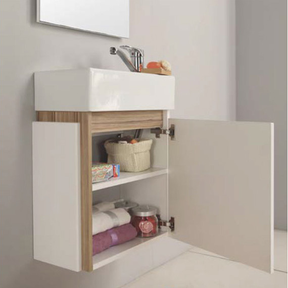 Тумба подвесная с раковиной Акватон Эклипс 46М см 1A1728K1EK49L, эбони - фото, картинка 4 Тумба подвесная с раковиной Акватон Эклипс 46М см 1A1728K1EK49L, эбони - фото 4