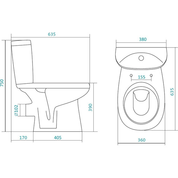 Унитаз-компакт Santek Анимо 1.WH30.2.134 с крышкой дюропласт - фото 3