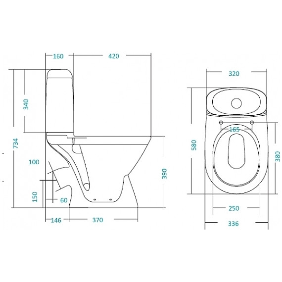 Унитаз-компакт Santek Римини 1.WH50.1.523 с крышкой полипропилен - фото, картинка 6 Унитаз-компакт Santek Римини 1.WH50.1.523 с крышкой полипропилен - фото 6