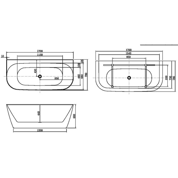 Ванна пристенная Allen Brau Priority 3 170x78 2.31003.20 - фото 19