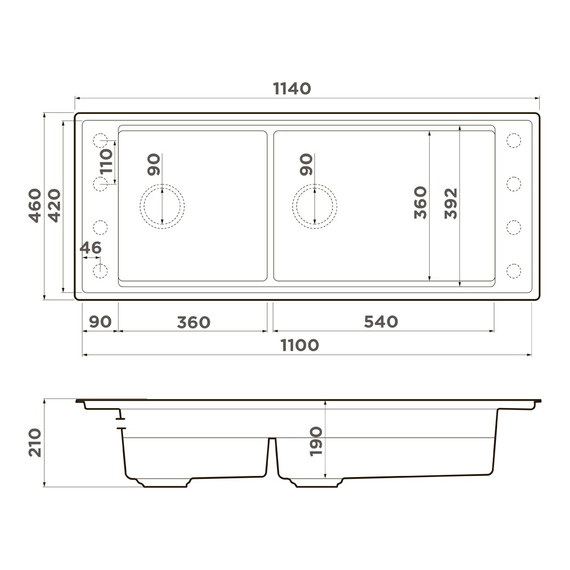 Кухонная мойка Omoikiri Sintesi Pro 114-2-U/I gb 4997451, графит - фото 7
