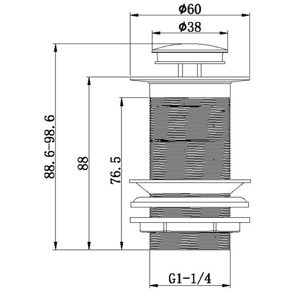 Донный клапан Allen Brau Eclipse 5.E1009-31, чёрный матовый - фото 5