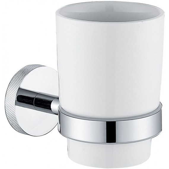 Стакан для зубных щеток Allen Brau Priority 6.31002-00, цвет белый/хром - фото 