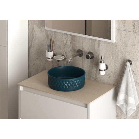 Стакан для зубных щеток Allen Brau Priority 6.31002-BN, цвет белый/никель браш - фото 12