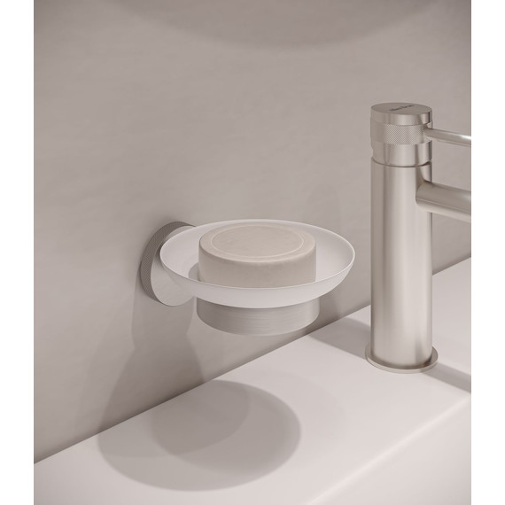 Мыльница Allen Brau Priority 6.31005-BN, цвет белый/никель браш - фото 2