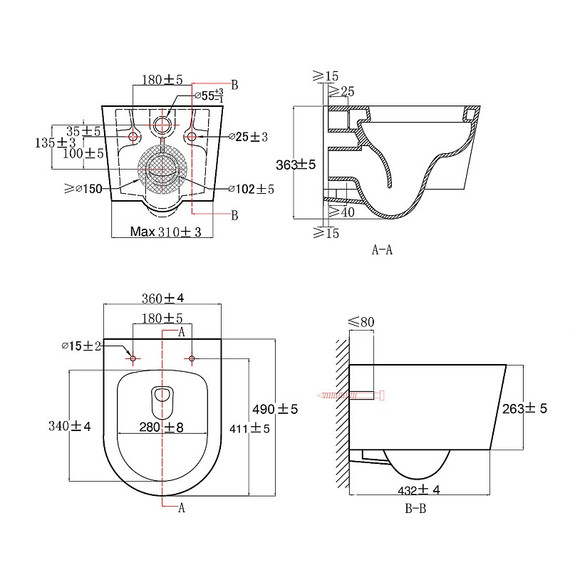 Унитаз подвесной безободковый Azario Velo AZ-1273WHD с быстросъемным сиденьем микролифт (система смыва Торнадо) - фото 11