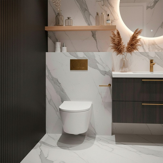 Унитаз подвесной безободковый Azario Velo AZ-1273WHD с быстросъемным сиденьем микролифт (система смыва Торнадо) - фото 9