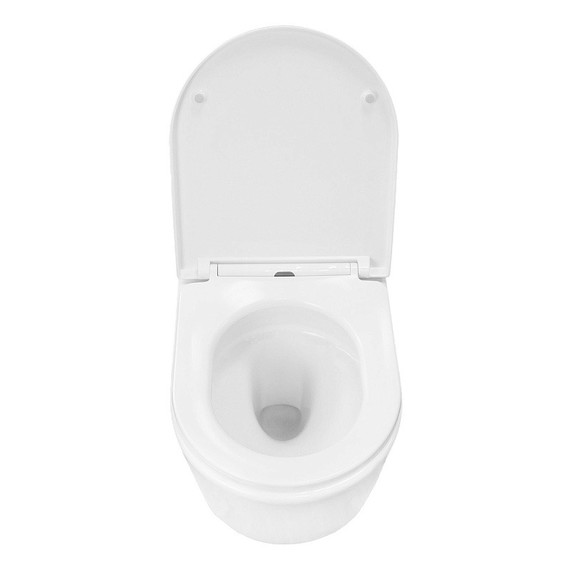 Унитаз подвесной безободковый Azario Velo AZ-1273WHD с быстросъемным сиденьем микролифт (система смыва Торнадо) - фото 4