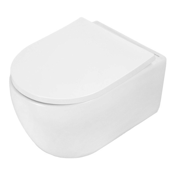 Унитаз подвесной безободковый Azario Rime AZ-1683WHD с быстросъемным сиденьем микролифт (система смыва Торнадо) - фото 2