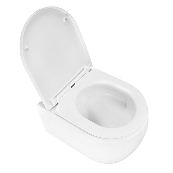 Унитаз подвесной безободковый Azario Rime AZ-1683WHD с быстросъемным сиденьем микролифт (система смыва Торнадо) - фото 4