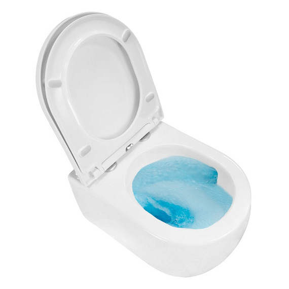 Унитаз подвесной безободковый Azario Rime AZ-1683WHD с быстросъемным сиденьем микролифт (система смыва Торнадо) - фото 7