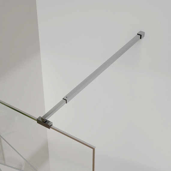 Душевая перегородка Azario Walk-in 110 см AZ-271-110-MGR-CGP (стекло 8 мм) графит матовый/узор - фото 5