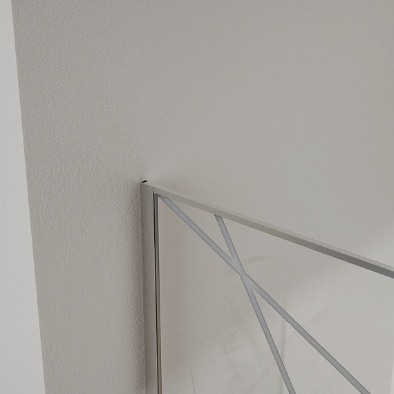 Душевая перегородка Azario Walk-in 110 см AZ-271-110-MGR-CGP (стекло 8 мм) графит матовый/узор - фото 4