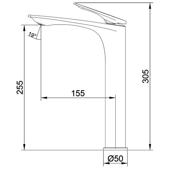 Смеситель для раковины высокий Azario Lursy AZ-K9049 - фото 2