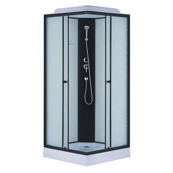 Душевая кабина Loranto 90х90 см CS-992EBTM/W-90, чёрный/матовое - фото 