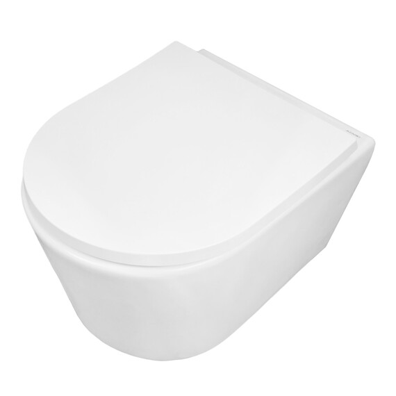 Унитаз подвесной безободковый Azario Velo AZ-1273WHD с быстросъемным сиденьем микролифт (система смыва Торнадо) - фото 2