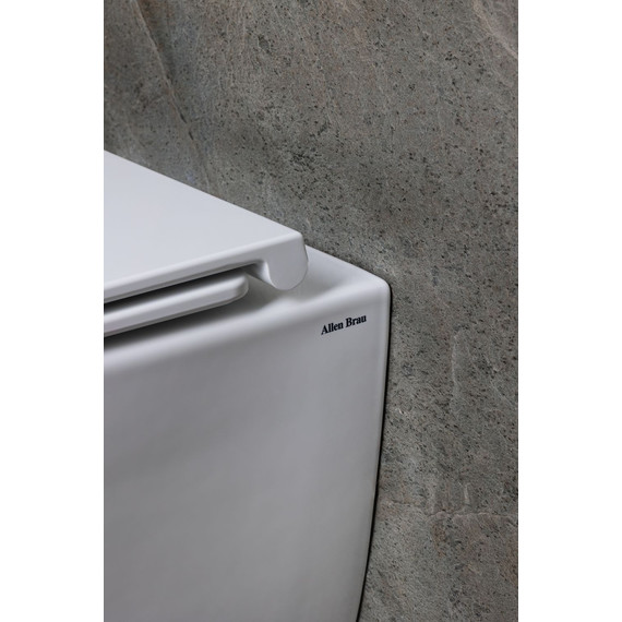 Унитаз подвесной безободковый Allen Brau Liberty 3 Tornado 4.33011.20 с тонкой крышкой микролифт (система смыва Торнадо) - фото 12