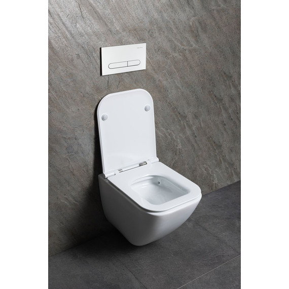 Унитаз подвесной безободковый Allen Brau Liberty 3 Tornado 4.33011.20 с тонкой крышкой микролифт (система смыва Торнадо) - фото 19