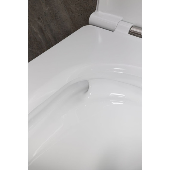 Унитаз подвесной безободковый Allen Brau Liberty 3 Tornado 4.33011.20 с тонкой крышкой микролифт (система смыва Торнадо) - фото 16