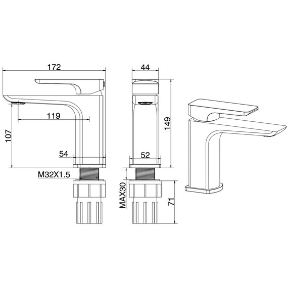 Смеситель для раковины Allen Brau Infinity 5.21001-00 - фото 10