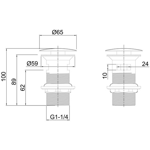 Донный клапан Allen Brau Priority 5.31023-MG, графит браш - фото 2