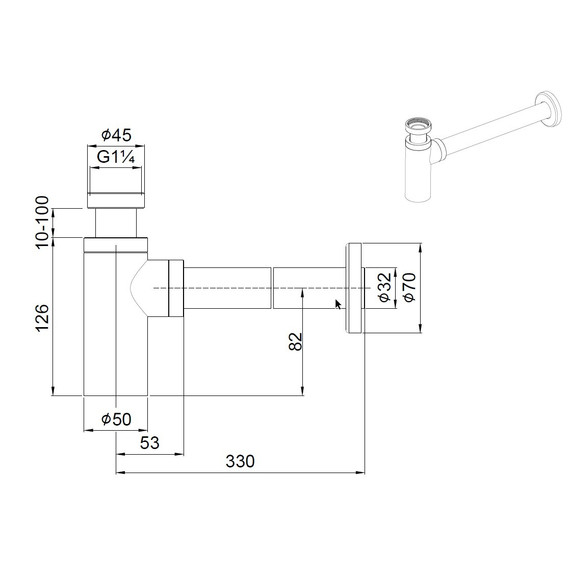 Сифон для умывальника Allen Brau Priority 5.31025-31, чёрный матовый - фото 2